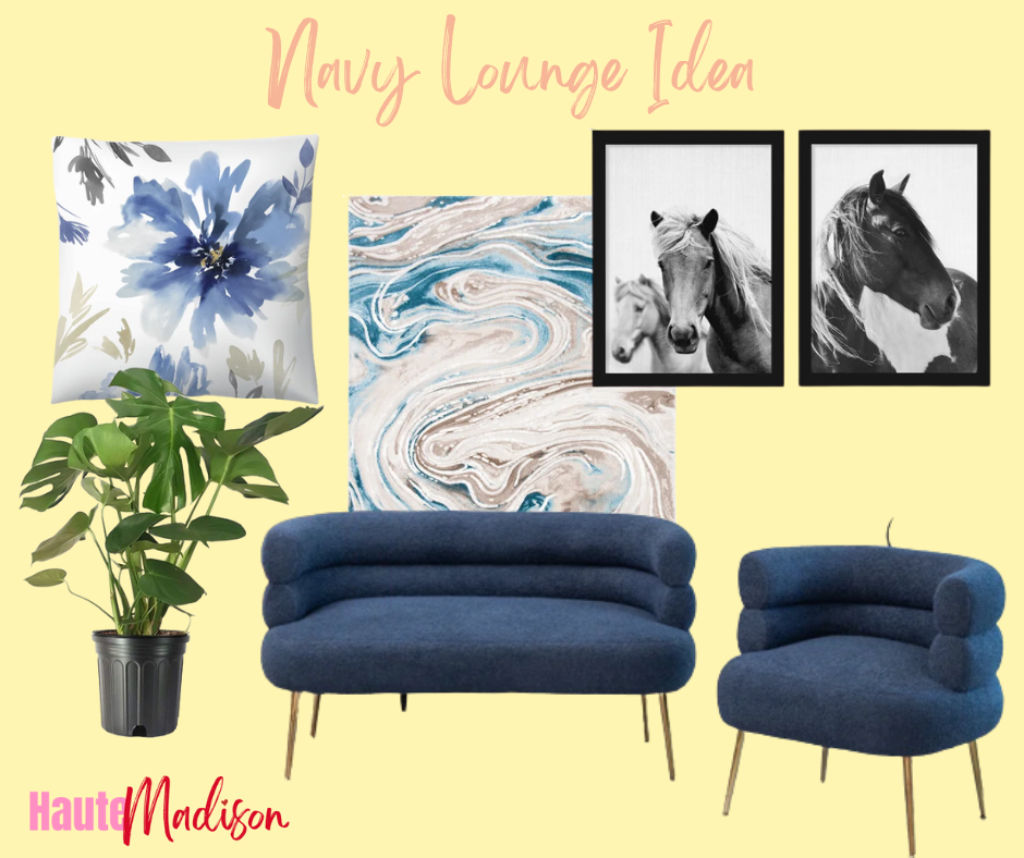 Navy lounge ideas: How to decorate a small lounge?